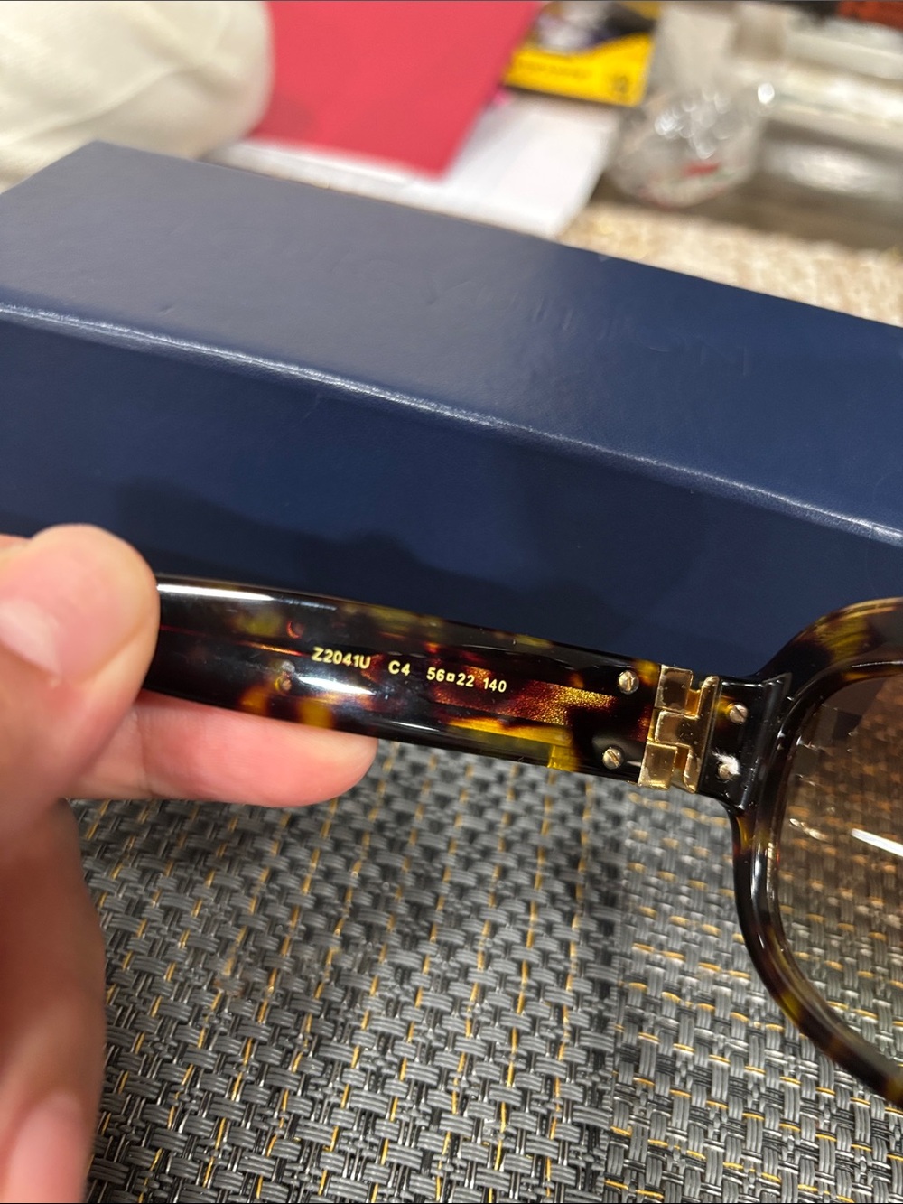 Louis Vuitton Tortoiseshell Sunglasses with Gold Trim - Picture 10 of 10